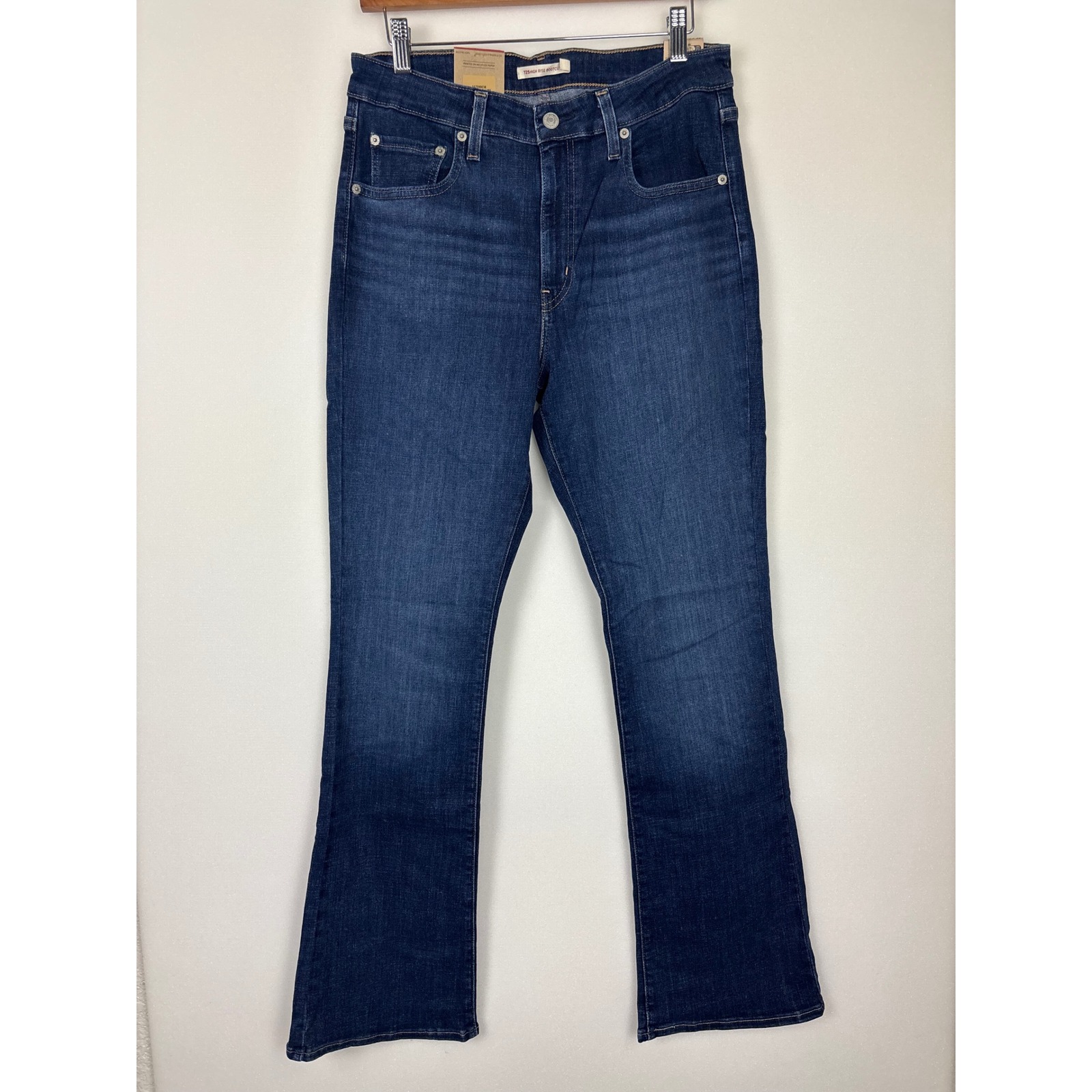 Levis Womens 725 High Rise Bootcut Jeans Sz 32 Dark Wash Denim Stretch